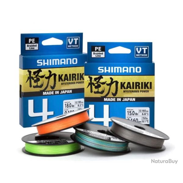 Tresse Shimano Kairiki 4 300m Multi Color 0,06mm/300M