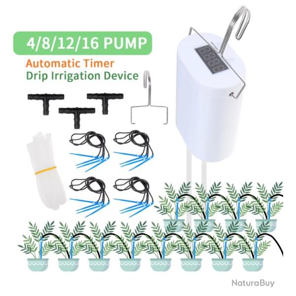 Kit Irrigation Automatique 16 Plantes Goutte � Goutte Pompe USB Minuterie