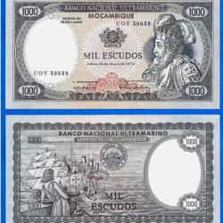 Mozambique 1000 Escudos 1972 NEUF Escudos Colonie Ultramarine Portugal  Billet Afonso