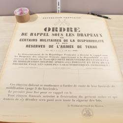Ordre de rappel sous les drapeaux n&deg;8 1945 France WWII Affiche