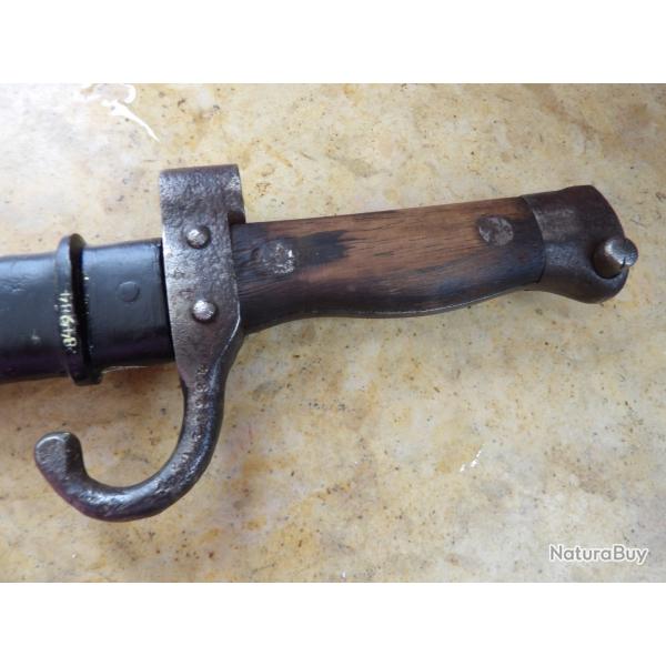 baionnette Berthier mod 1892 quillon non coup� N� identiques fourreau abim� repeint