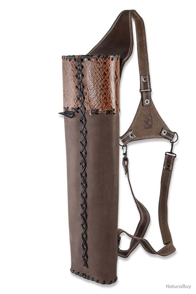 Carquois Traditionnel Buck Trail Des Champs 41 Cm - Suède Beige - Droitier - Neuf
