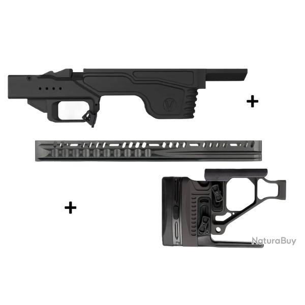 Kit Droitier Vision pour Rem 700 Long Action Medium AICS - Garde Main Standard