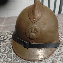 Casque Fran&ccedil;ais Adrian WW2 infanterie be et complet
