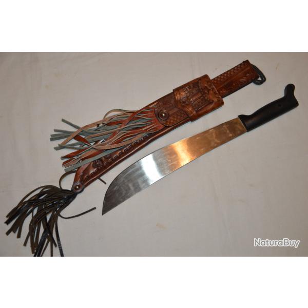 MACHETTE SUD AMERICAINE LAME CASA JOAQUIN-FOURREAU CUIR PANAMA