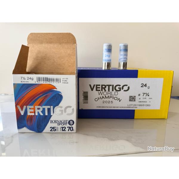 Carton de 250 Cartouches Bornaghi Vertigo 24g ou 28g