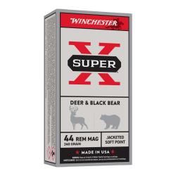 Munitions Winchester US Centerfire Pistol Win .44 Remington Magnum 240gr JSP