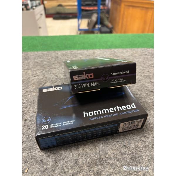 SAKO .300 WIN MAG HAMMERHEAD 220GRAINS (PAR 2 BOITES)