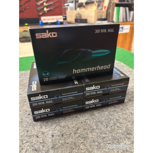 SAKO .300 WIN MAG HAMMERHEAD 220GRAINS (PAR 5 BOITES)