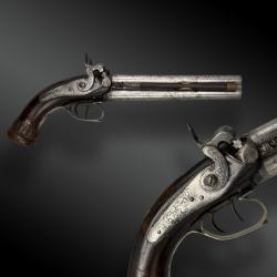 PISTOLET &Agrave; DOUBLE PERCUSSION, DOUBLE PLATINE ET CANONS SUPERPOS&Eacute;S