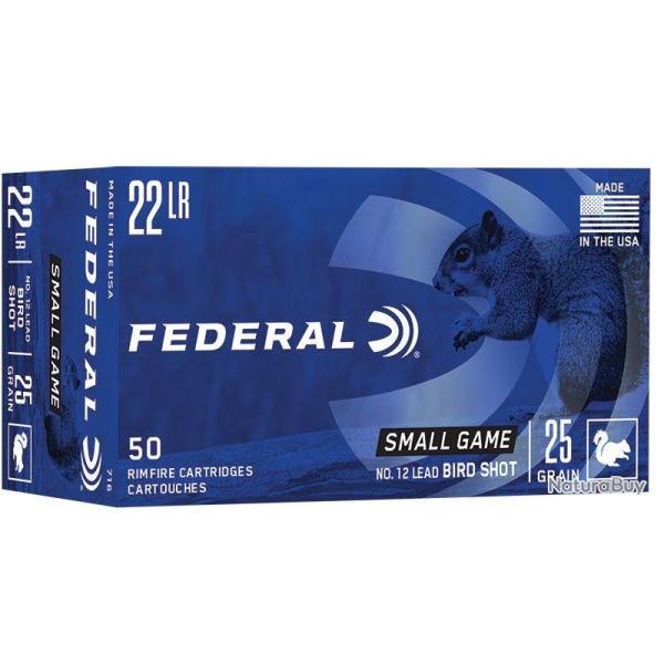 Cartouches Federal Calibre 22Lr A Grenaille Bird Shot Pb 12