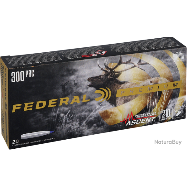 Cartouches Federal Terminal Ascent Calibre 300 Prc 210Gr Terminal Ascent