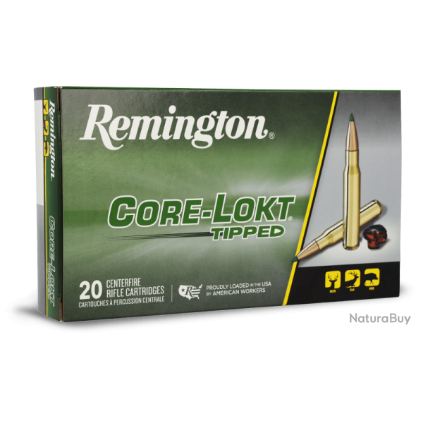 Balles Remington Corelokt Tipped Calibre 6.5 Prc 140 Gr