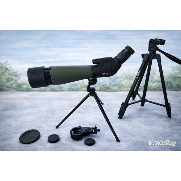 Longue Vue GOSKY avec 2 tr�pied + sacoche + �tui + bouchon 20 60x80