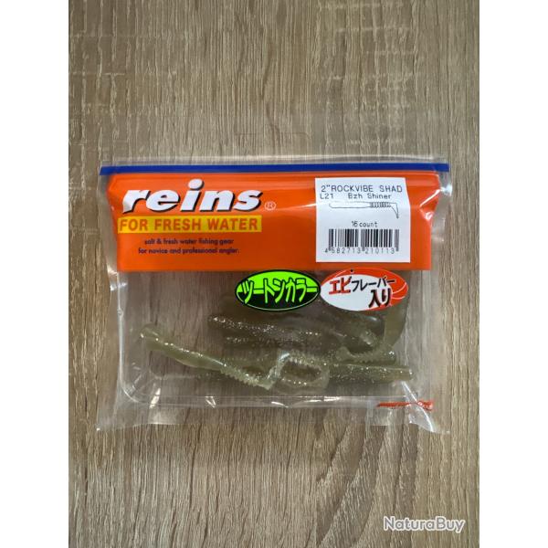Leurre Souple Reins Rockvibe Shad 2" - 5Cm Coloris exclusif BZH Shiner