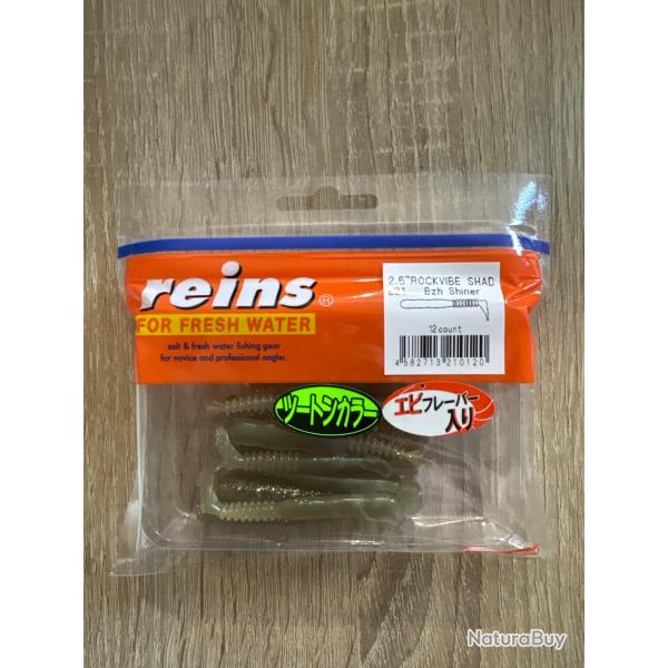 Leurre Souple Reins Rockvibe Shad 2,5" -  Coloris exclusif BZH Shiner