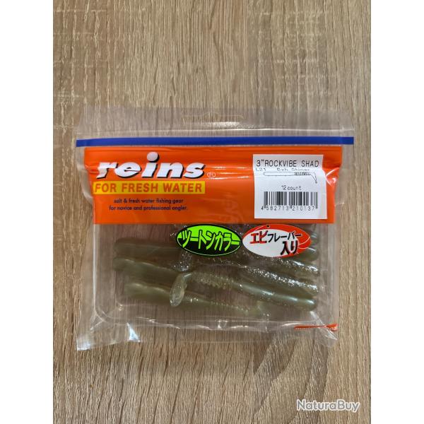 Leurre Souple Reins Rockvibe Shad 3" - 8Cm Coloris exclusif BZH Shiner