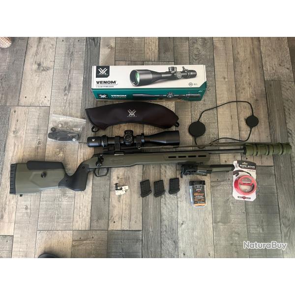 Tikka T1X 17 HMR MDT D�tente timney Vortex Venom lot complet