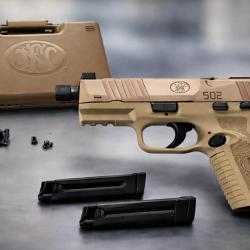 pistolet FN HERSTAL 502 Tactical FDE .22 LR - 1er main - CAT. B       Ambidextre