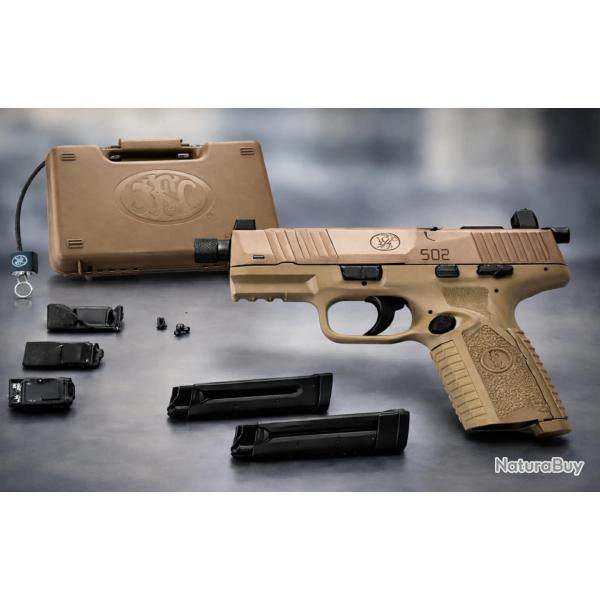 pistolet FN HERSTAL 502 Tactical FDE .22 LR - 1er main - CAT. B       Ambidextre
