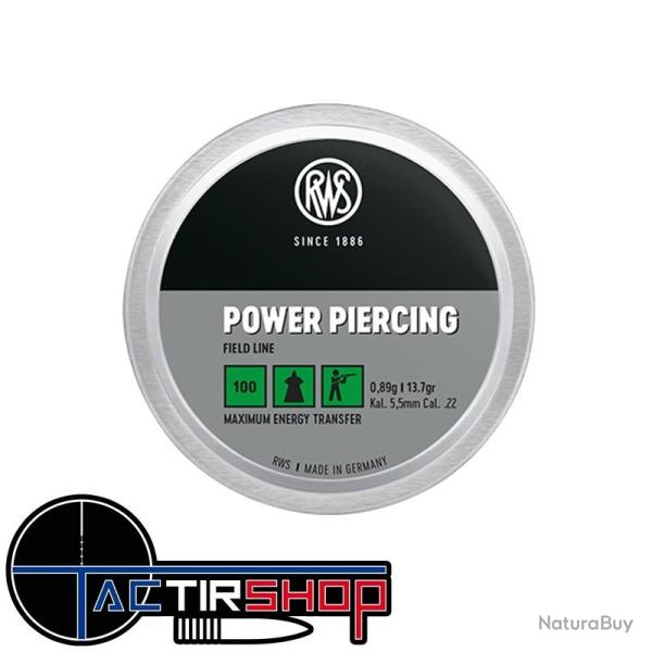 100 Plombs RWS Power Piercing 5.5 mm 13,7 grains