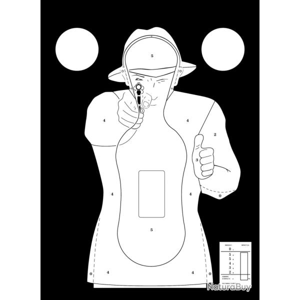 Cible cartonn�e silhouette 51 x 71 cm