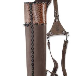 Carquois de dos traditionnel Buck Trail Yuca en cuir marron Marron