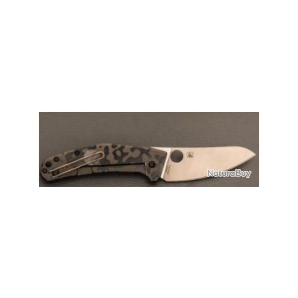 Couteau  SpydieChef CQI  par SPYDERCO - Titane black Spillage