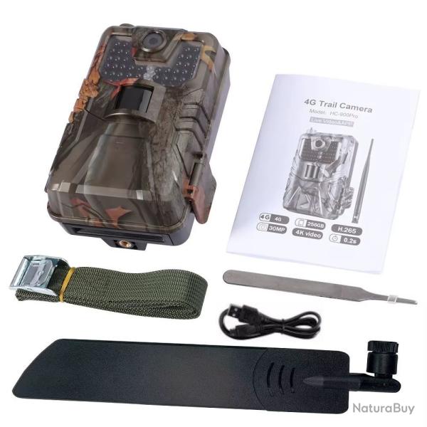 Cam�ra Pi�ge Photo 4G HC900Pro 4K 120MP *Ench�re* D�tection Rapide App Smartphone