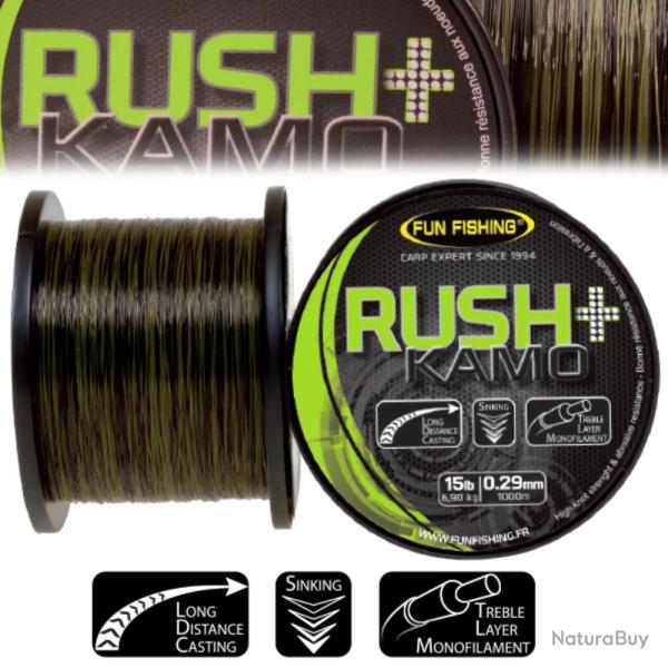 NYLON RUSH CAMO 1000M - 40/100 - FUN FISHING