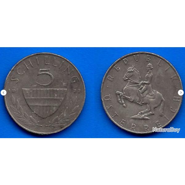 Autriche 5 Schilling 1977 Piece Austria