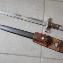 877758 Ba&iuml;onnette Suisse Mod&egrave;le 1918 + PF. Pour fusil Schmidt-Rubin mod&egrave;le K 31 ou k11