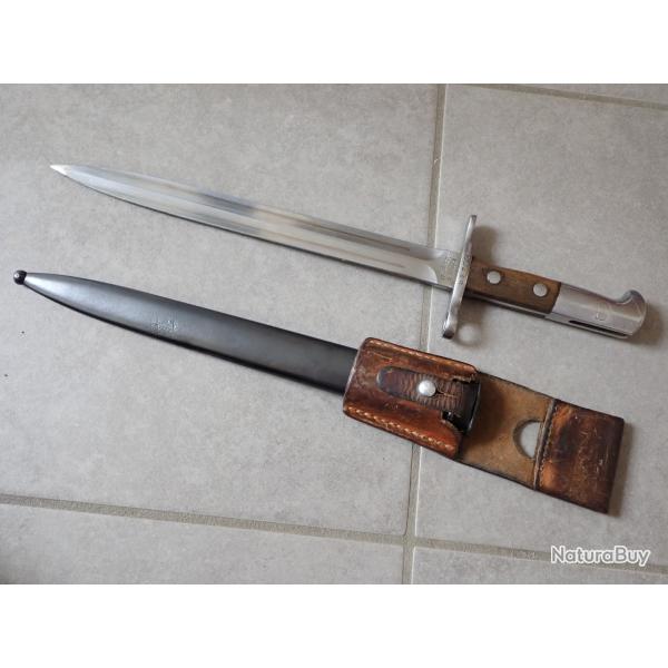 877758 Ba�onnette Suisse Mod�le 1918 + PF. Pour fusil Schmidt-Rubin mod�le K 31 ou k11