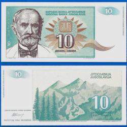 Yougoslavie 10 Dinars 1994 Billet Neuf Dinara