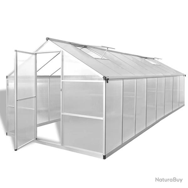 Serre tente abri plante fleur l�gumes aluminium 481 x 250 x 195 cm 23,44 m� Transparent 02_0044471
