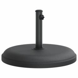 Base de parasol ronde 49,5 x 32 cm stable r&eacute;sistance au vent jardin avec adaptateurs en plastique n