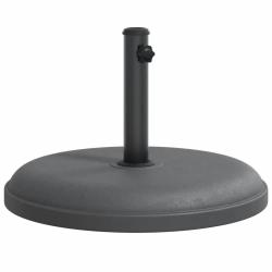 Base de parasol ronde adapt&eacute;e m&acirc;t 49,5 x 32 cm fixation rapide gris fonc&eacute; en plastique 02_0047467