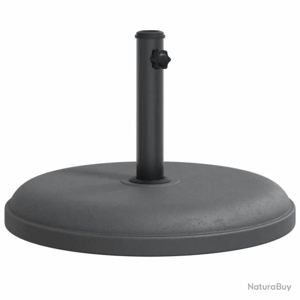Base de parasol ronde adapt�e m�t 49,5 x 32 cm fixation rapide gris fonc� en plastique 02_0047467