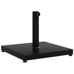 Base de parasol carr&eacute; 45 x 45 x 35,5 cm avec adaptateurs 32/38/48 mm en acier noir 02_0047473