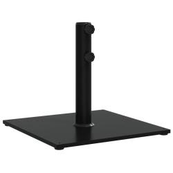 Base de parasol stabilisatrice carr&eacute;e 43 x 43 x 38 cm avec adaptateurs 32 38 et 48 mm en acier noir