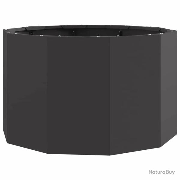 Jardini�re ronde ext�rieure moderne facile � assembler 60 x 60 x 35 cm en acier noir 02_0052978