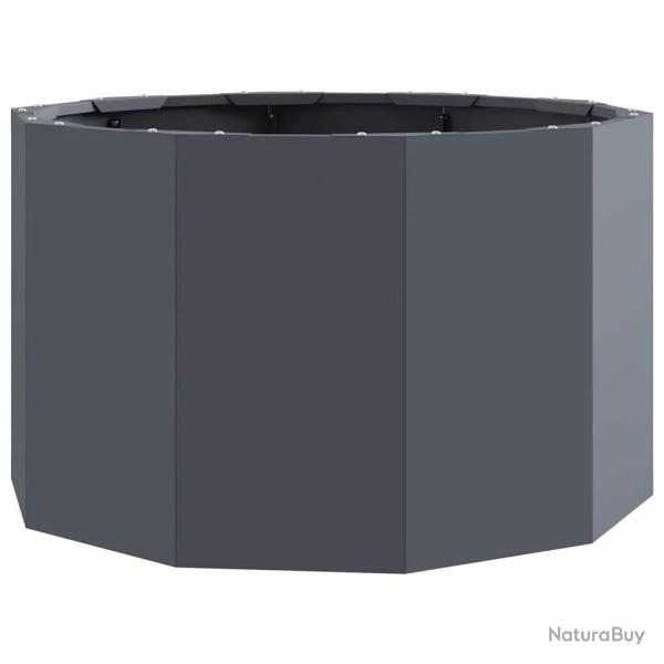 Jardini�re ronde ext�rieure chic 60 x 60 x 35 cm facile � assembler design moderne en acier anthrac