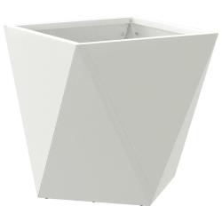 Jardini&egrave;re moderne pour plantes en ext&eacute;rieur 30 x 30 x 30 cm pratique style &eacute;pur&eacute; en acier blanc 02