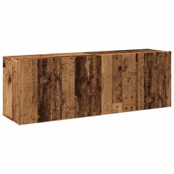 Lot de 2 meubles TV muraux espace de rangement pratique 60 x 30 x 41 cm en bois d'ing&eacute;nierie vieux
