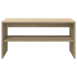 Meuble TV double fonction design scandinave 80 x 40 x 40 cm en bois d'ing&eacute;nierie ch&ecirc;ne sonoma 02_00