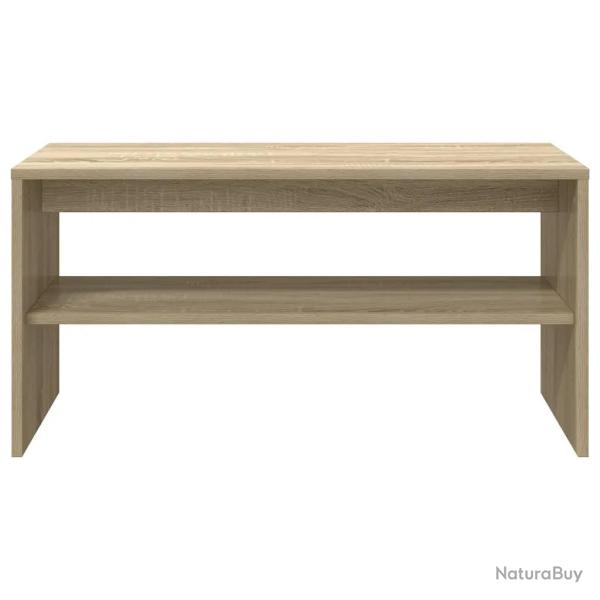 Meuble TV double fonction design scandinave 80 x 40 x 40 cm en bois d'ing�nierie ch�ne sonoma 02_00