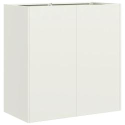 Jardini&egrave;re ext&eacute;rieure moderne en acier lamin&eacute; &agrave; froid dimension g&eacute;n&eacute;reuse 80 x 40 x 80 cm avec fond