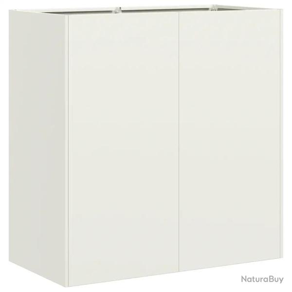 Jardini�re ext�rieure moderne en acier lamin� � froid dimension g�n�reuse 80 x 40 x 80 cm avec fond