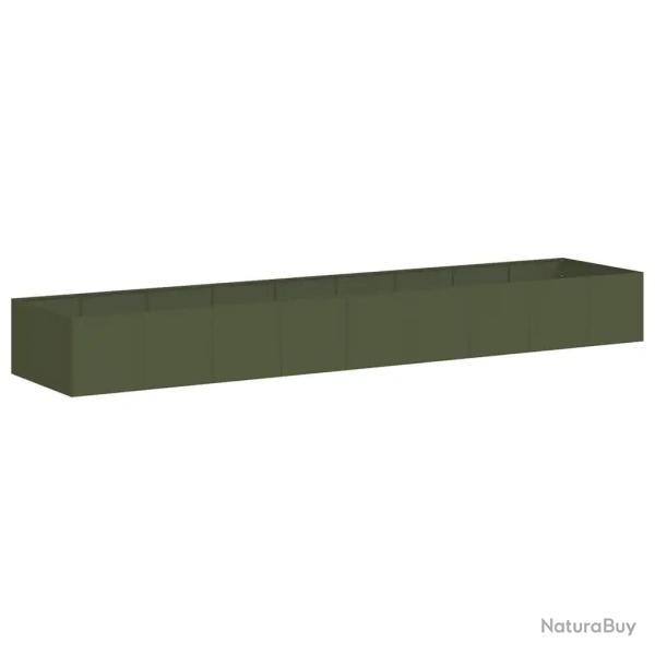 Jardini�re �l�gante fond ouvert 360 x 80 x 40 cm espace de croissance id�al moderne en acier vert o