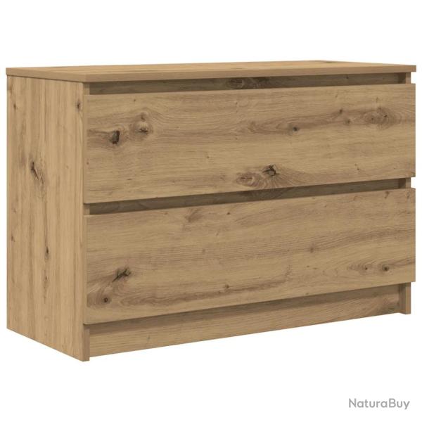 Meuble TV en bois d'ing�nierie 80 x 35 x 54 cm grand espace de rangement style moderne en bois ch�n